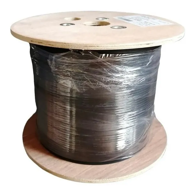 Fibra Drop Monomodo 4 Hilos Con Mensajero De Acero X 1 Km