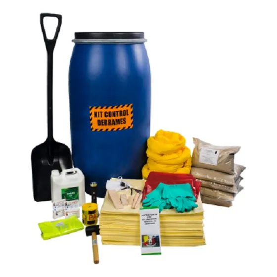 Kit Control Derrames Químicos 55 Galones
