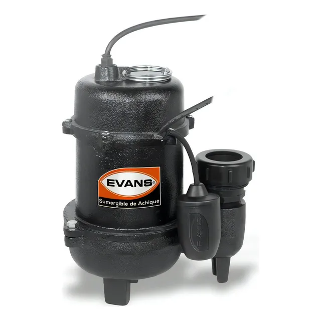 Bomba Sumergible Evans Hierro Gris Agua Sucia 1hp 110v
