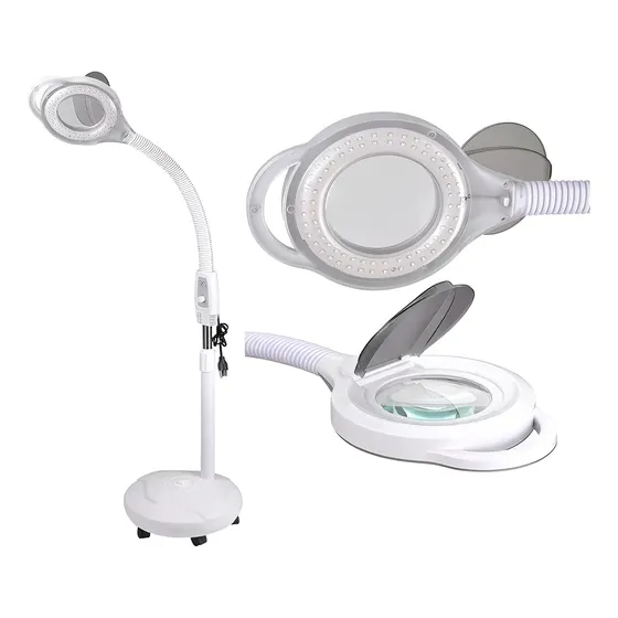 Lámpara Lupa Luz Led 5x Pedestal Articulada