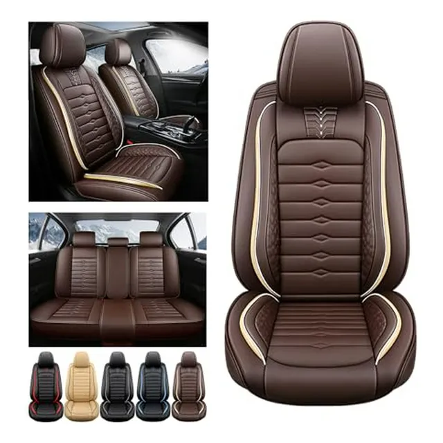 Funda De Asiento De Cuero Napa Para (marrón)