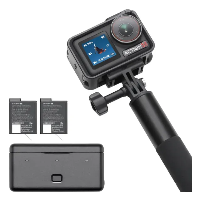 Dji - Camara De Accion Osmo 5 Pro 4k Combo Aventura Color Ne