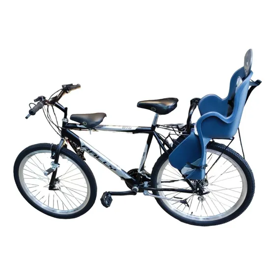 Bicicleta 26 Acero Cambios + Silla Bb + Parrilla + Silla Aux