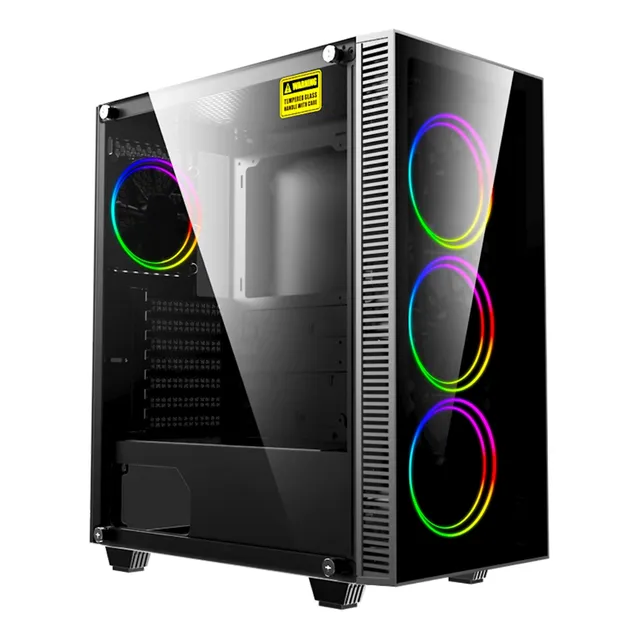 Chasis Gamer Wattana Obruks Wa-ch-3603 Negro + 4 Ventiladore