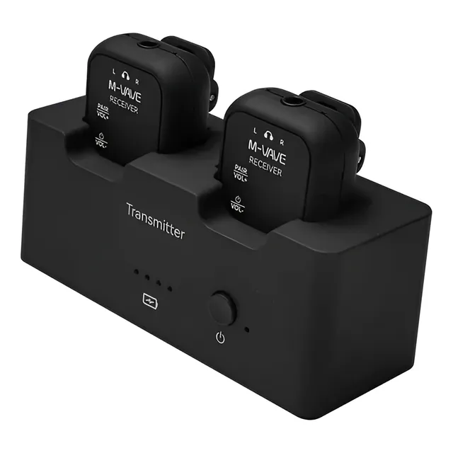 Sistema Monitoreo Inalambrico In Ears M-vave Wp12 2re + 1tr