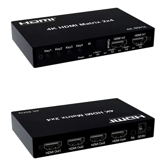 Matriz 2x4 4k 60hz (2 Entradas A 4 Salidas)