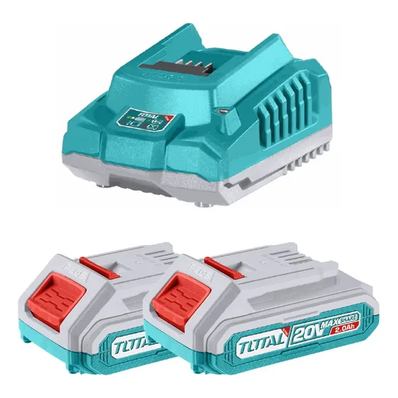 Kit 2 Bateria 20v Total 2ah + 1 Cargador Carga Rapida 2024