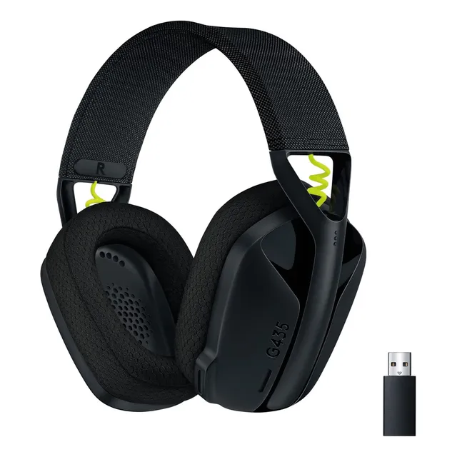 Auriculares Logitech G435 Lightspeed para videojuegos, color