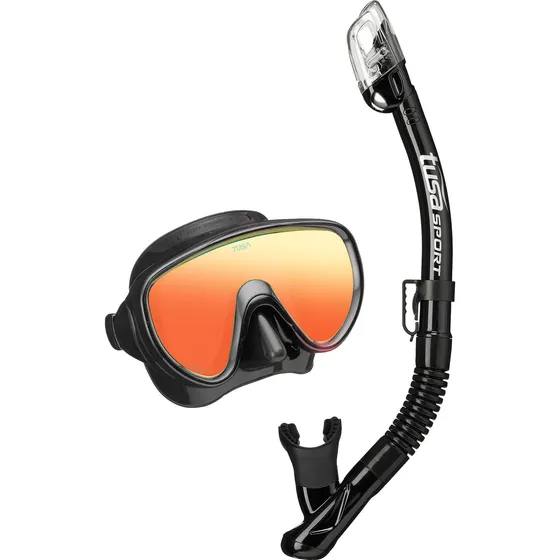 Careta Y Snorkel De Buceo Tusa Serene Lente Espejo