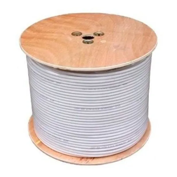 Cable Coaxial Blanco Rg6 Rollo 305 Metros Al 90%