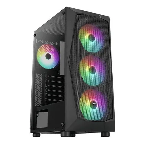 Aerocool Falcon Caja Atx Gamer Rgb 4 Fans Argb Vidrio Color