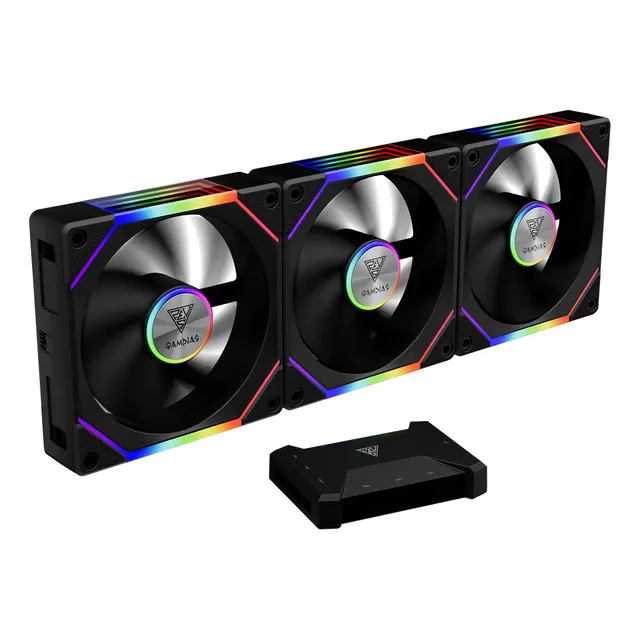 Ventilador Gamdias Aeolus P2-1203u Argb (3x Unidades)