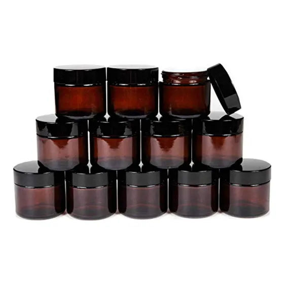 Pote Frasco Tarro Vidrio 50 Ml Ambar Crema Paca X 42 Und