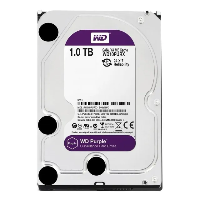 Disco Duro Interno 1tb Western Digital Wd Purple Wd10purx