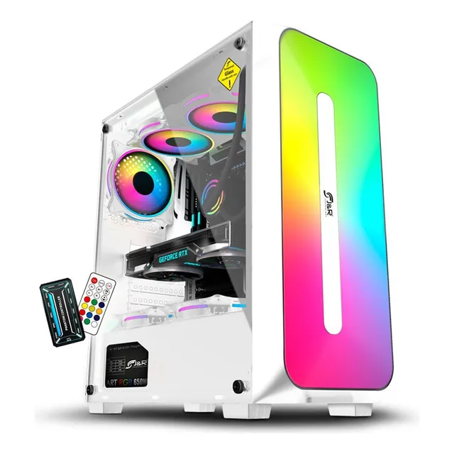 Chasis Gamer J&r Jx118 Zero Pro Blanco Rgb 3 Cooler