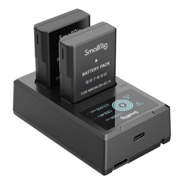 Kit X2 Baterías En El14 + Cargador Doble Smallrig Para Nikon