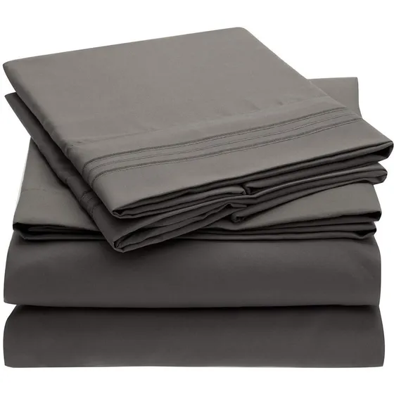 Sabana De Lujo 100% Algodón Egipcio 1800 Hilos Cama Queen