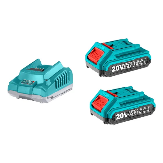 Pack 2 Baterías 2ah 20v + Cargador Inteligente Total