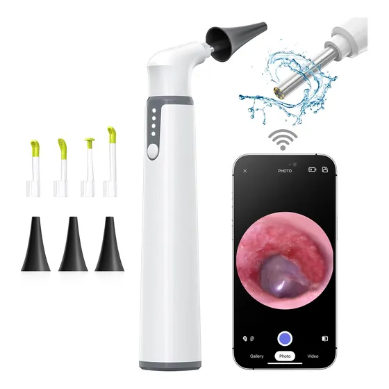 Otoscopio Inalámbrico Con Cámara Hd 720p Y 6 Luces Led