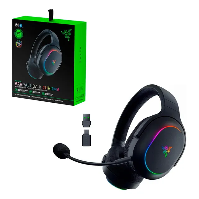 Diadema Gamer Razer Barracuda X Chroma Wireless Black Color