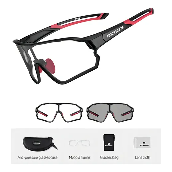 Gafas de ciclismo Rockbros con lente fotocromática y montura