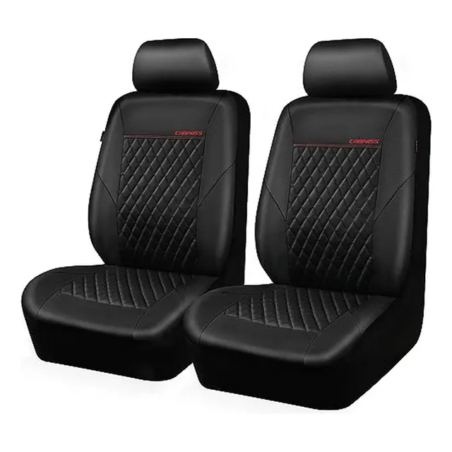 Funda De Asiento De Cuero Acolchado Compatible Con Airbag.