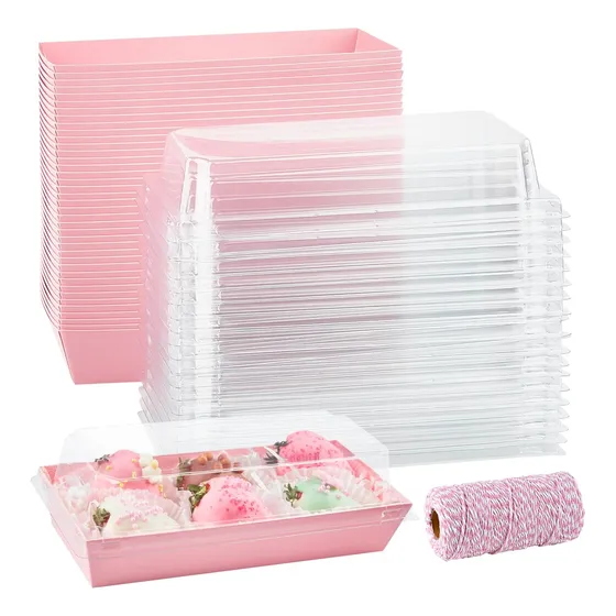 ''cajas De Charcutería Desechables Con Tapa Transparente''