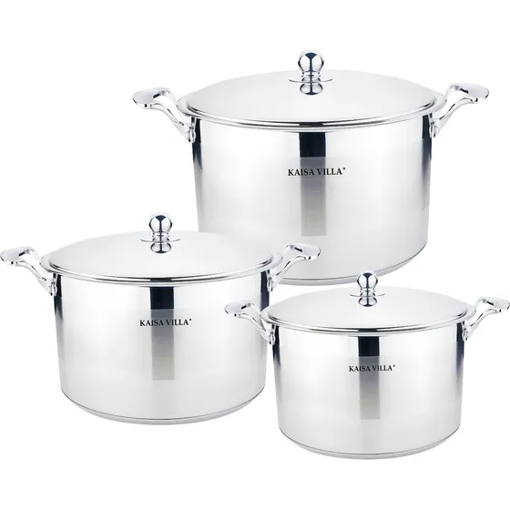 Juego De Ollas Bateria De Cocina Kaisa Villa 6 Pcs Grandes C
