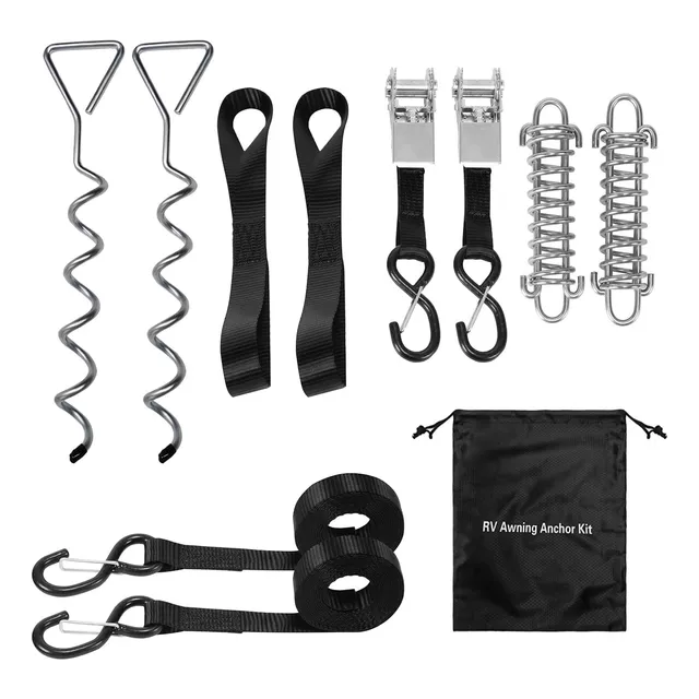 Kit De Anclaje De Amarre Toldo De Rv/camper Correa De A...