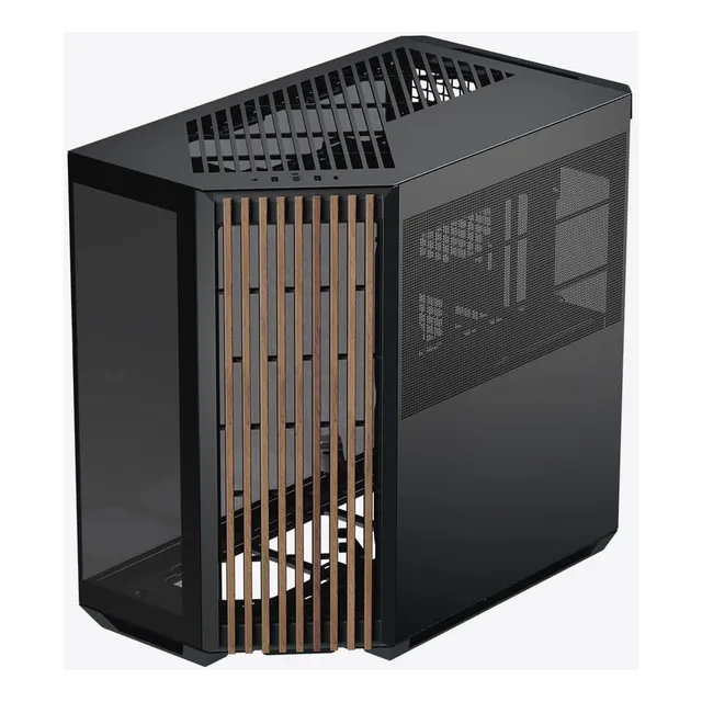 Gabinete Gamer Apnx V1 Negro Wood V1-w-bk-v1 Alta Gama