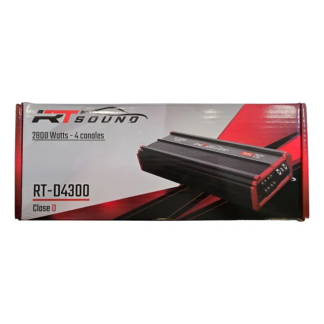 Amplificador Rt-d4300, Clase D, 4 Canales, 2800w