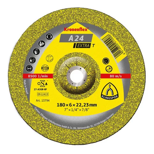 Disco Abrasivo De Desbaste 7''x1/4''x7/8'' A24ext Klingspor