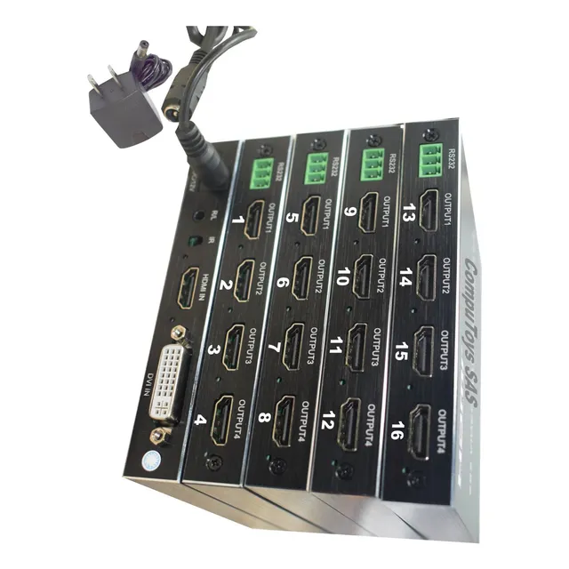 Matriz Cascada Video Wall Para 16 Pantallas 4x4 Computoys