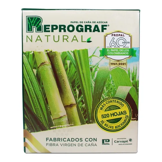 Papel Carta Reciclado Caja Con 5200 Hojas 72g Ecologico Colo
