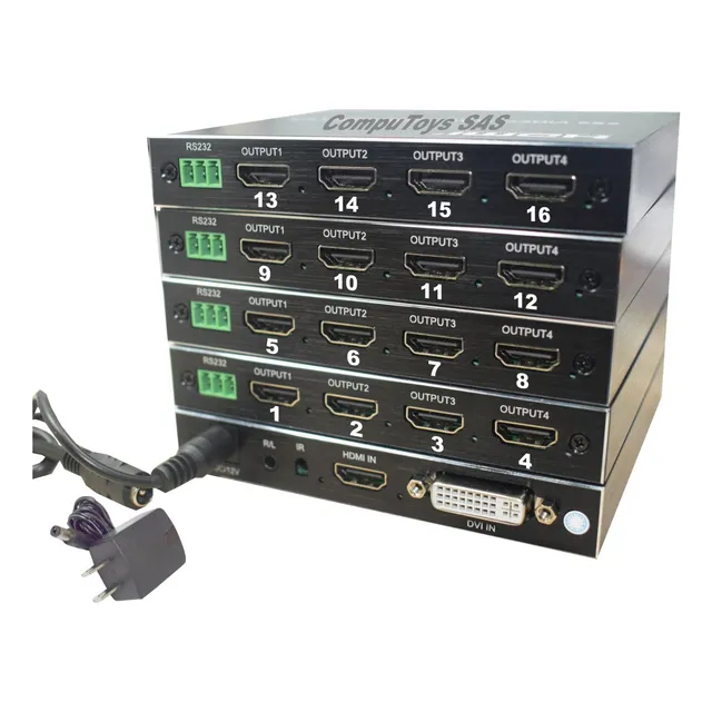 Videowall Controller 4x4 Pantalla Gigante 16 Tvs Computoys