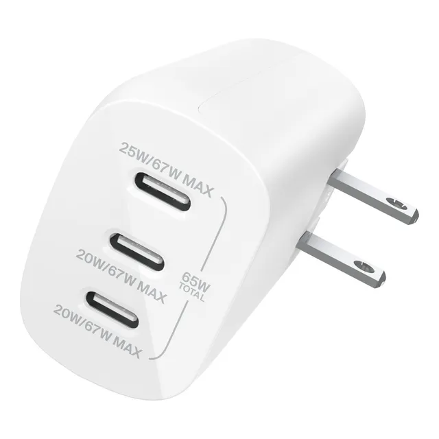 Cargador Belkin De Pared 3 Puertos Usb-c Blanco