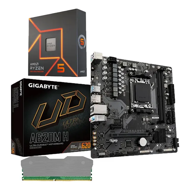 Combo Board A620m Procesador Amd Ryzen 5 7600x Ram 16gb Pc