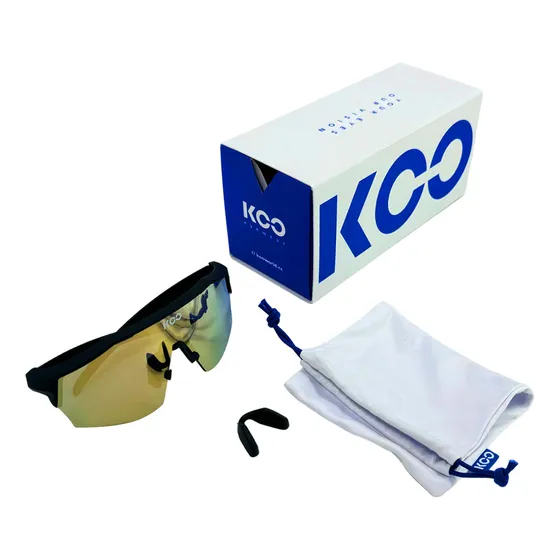 Gafas Deportivas Koo Alibi Lentes Ciclismo Negro Dorado Uv40