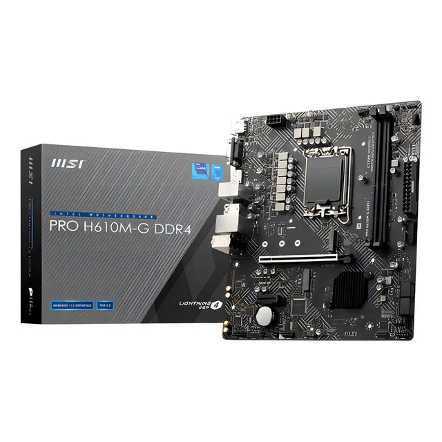 Tarjeta Madre Msi Pro H610m-g Ddr4 H610m Ddr4 /v Color Negro