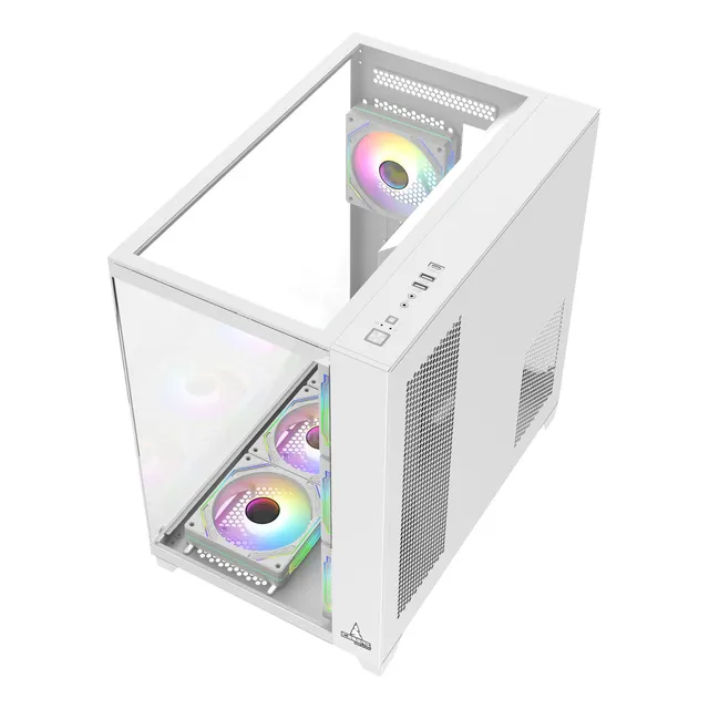 Caja Gabinete Gamer Iceberg Crystal Cube Xl 7x Fans Argb Col