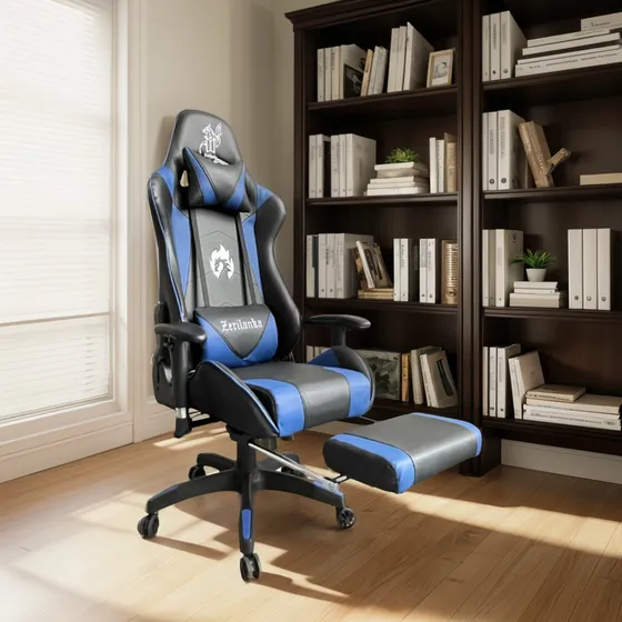 Silla Gamer Cuerina Negra Elegante Ergonomica Oficina Pc