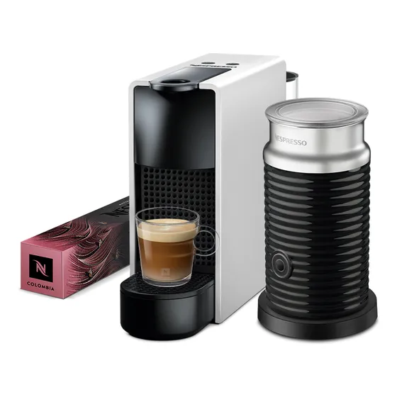 Máquina Nespresso Essenza Mini Silver & Espumador De Leche