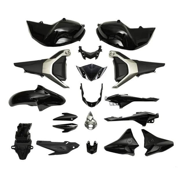 Kit De Tapas Completo Para Yamaha Fz-s Fi 2.0 Negro Mtc