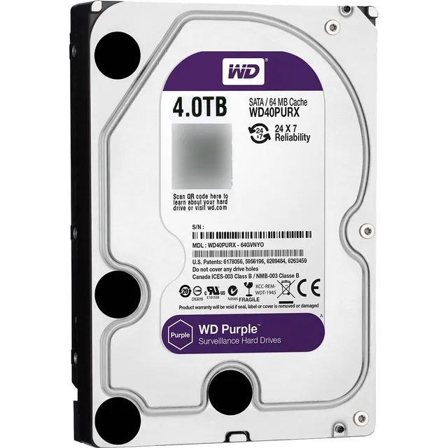 Western Digital Disco Duro De Vigilancia Púrpura De 4 Tb