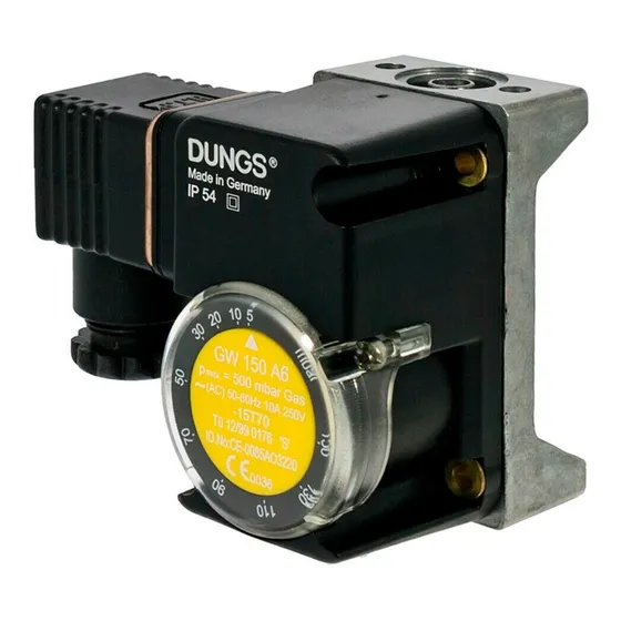 Switch Presion De Gas Dungs Gw 150 A6 Presostato Quemador