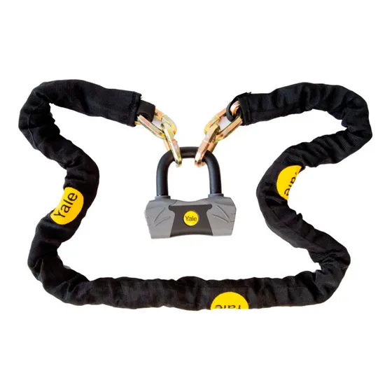 Candado Y Cadena En Titanio Para Bicicleta O Moto Marca Yale