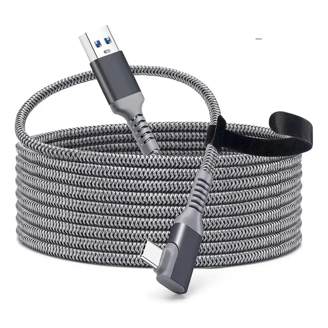 Cable Usb A Tipo C Gen 3.2 5 Metros 5 Gbps 4k Color Gris