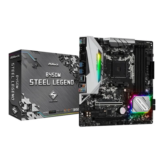 Board Asrock B450m Steel Legend 128gb / 90-mxb9y0-a0uayz